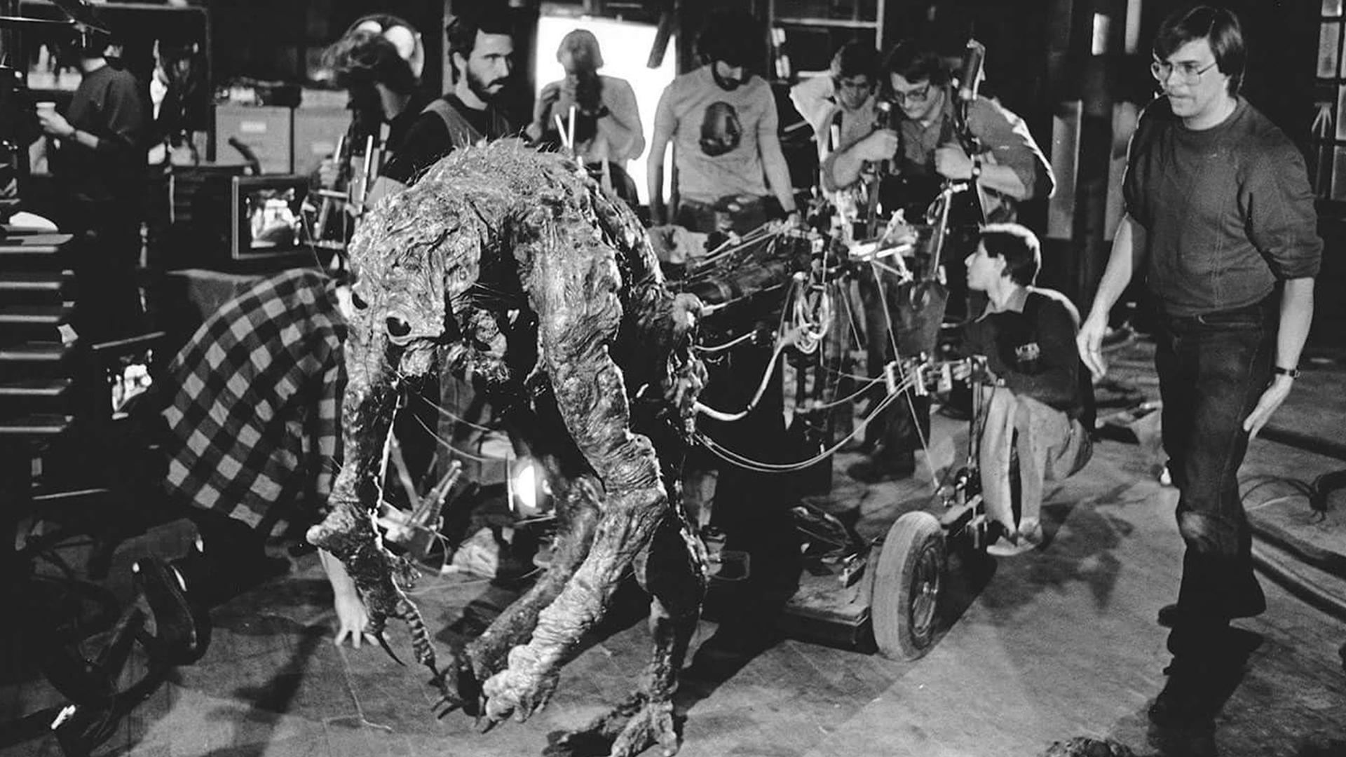 «Мухе» Дэвида Кроненберга — 40 лет 6 На съемочной площадке фильма «Муха» (1986)